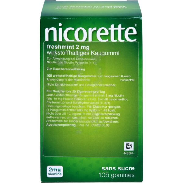 NICORETTE 2 mg freshmint Kaugummi 105 St.