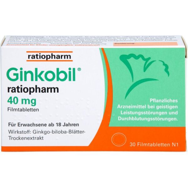 GINKOBIL-ratiopharm 40 mg Filmtabletten 30 St.