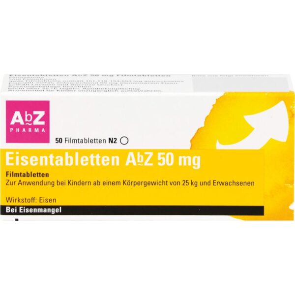 EISENTABLETTEN AbZ 50 mg Filmtabletten 50 St.