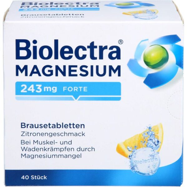 BIOLECTRA Magnesium 243 mg forte Zitrone Br.-Tabl. 40 St.