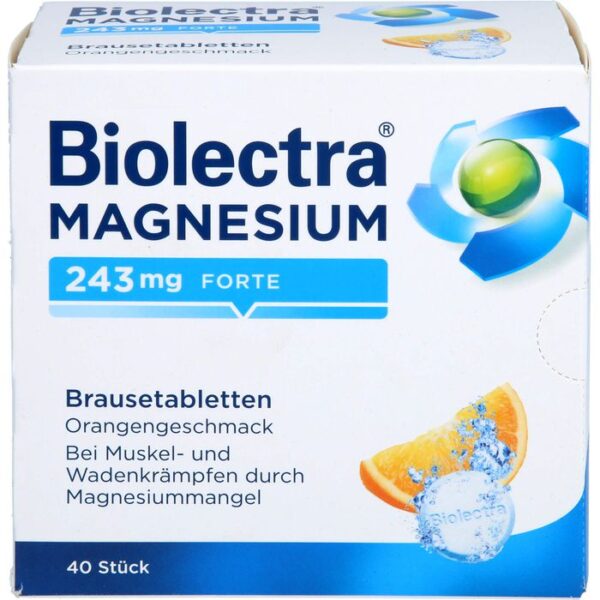 BIOLECTRA Magnesium 243 mg forte Orange Brausetab. 40 St.