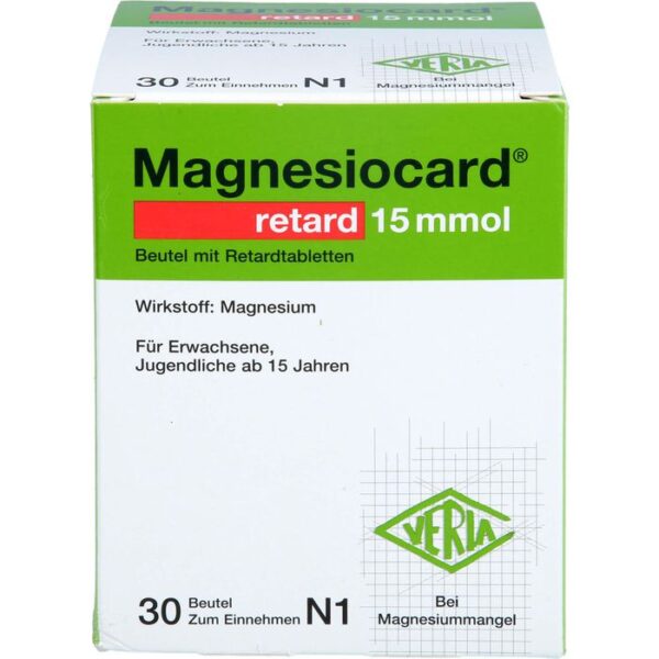 MAGNESIOCARD retard 15 mmol Beutel m.ret.Filmtabl. 30 St.