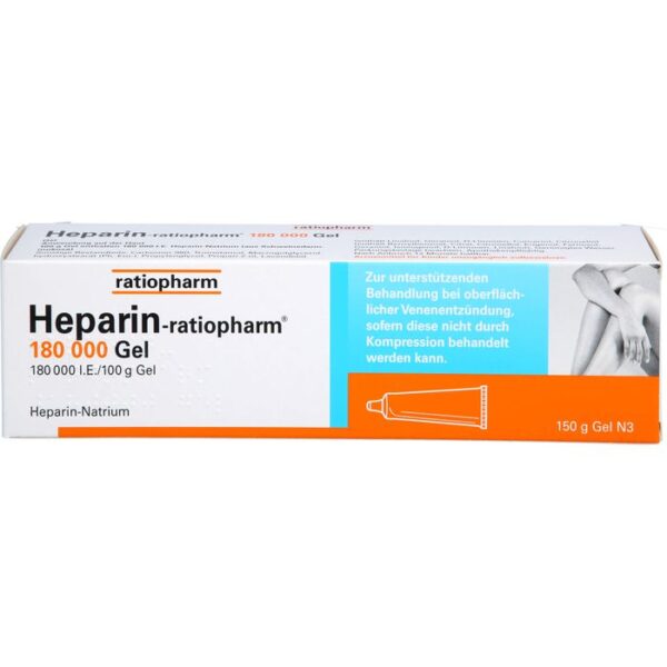 HEPARIN-RATIOPHARM 180.000 I.E. Gel 150 g