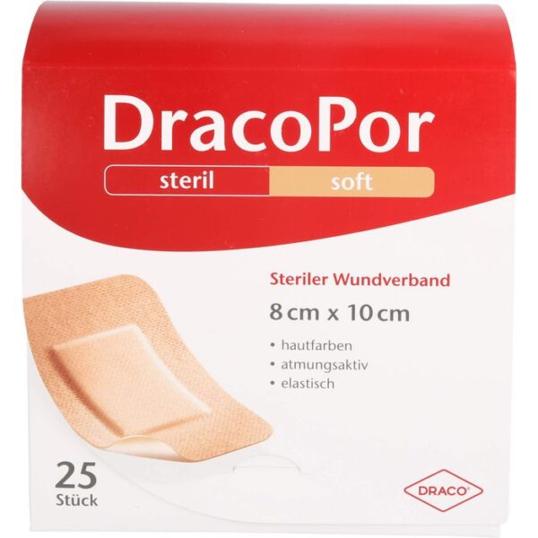 DRACOPOR Wundverband 8x10 cm steril hautfarben 25 St.