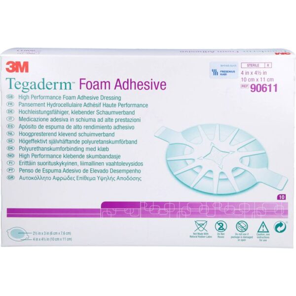 TEGADERM Foam Adhesive FK 10x11 cm oval 90611 10 St.