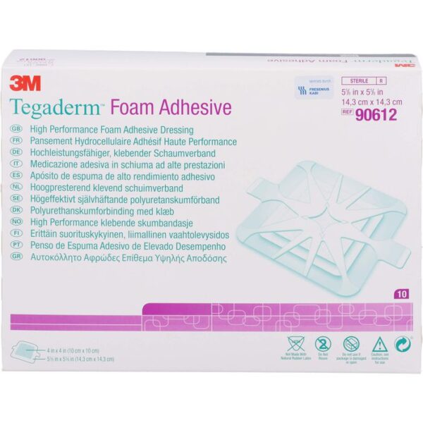 TEGADERM Foam Adhesive FK 14,3x14,3 cm 90612 10 St.