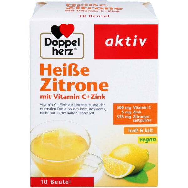 DOPPELHERZ heiße Zitrone Vitamin C+Zink Granulat 10 St.