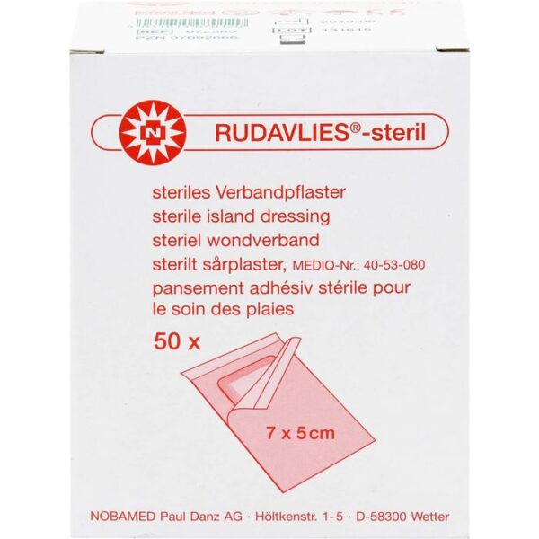 RUDAVLIES-steril Verbandpflaster 5x7 cm 50 St.