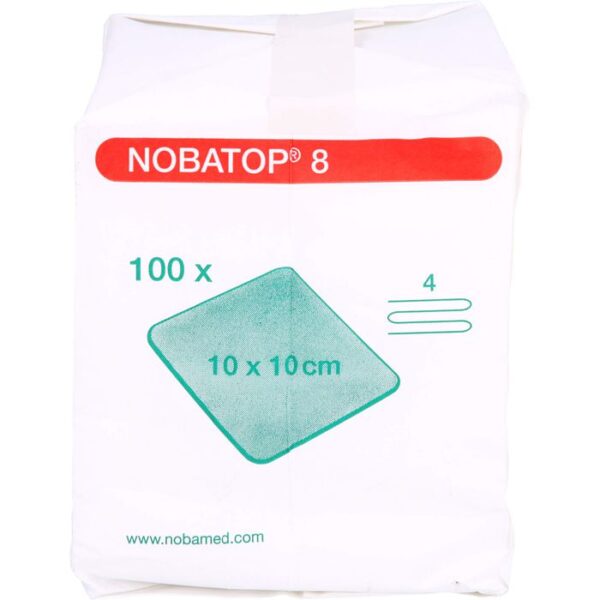 NOBATOP 8 Kompressen 10x10 cm unsteril 100 St.