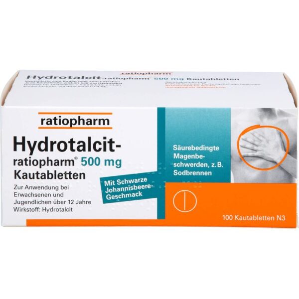 HYDROTALCIT-ratiopharm 500 mg Kautabletten 100 St.