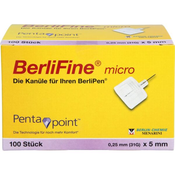 BERLIFINE micro Kanülen 0,25x5 mm 100 St.