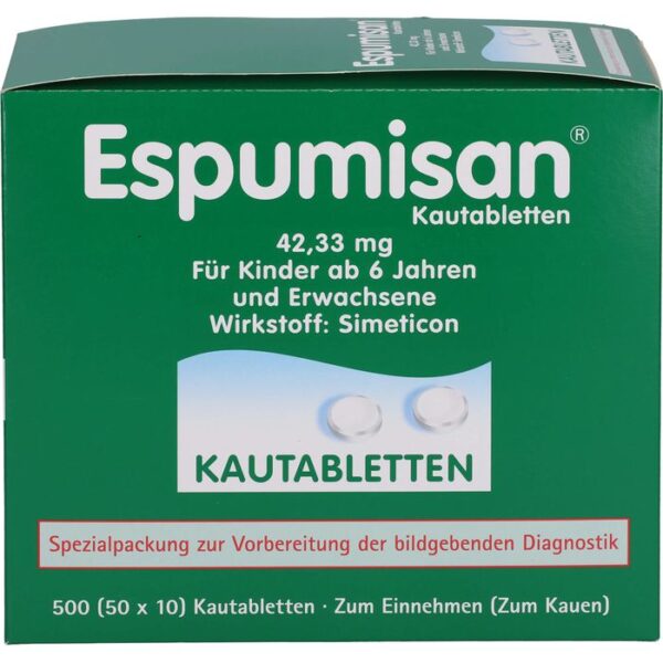 ESPUMISAN Kautabletten f.bildgebende Diagnostik 500 St.