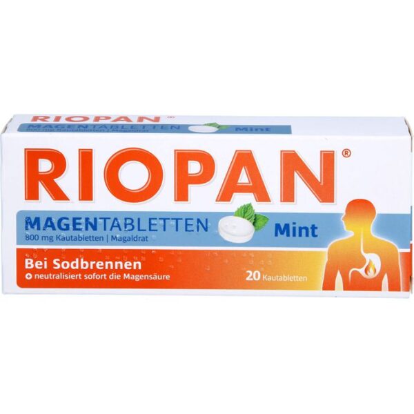 RIOPAN Magen Tabletten Mint 800 mg Kautabletten 20 St.