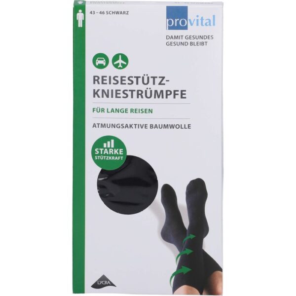 PROVITAL Reisekniestrümpfe Gr.43-46 schwarz 2 St.