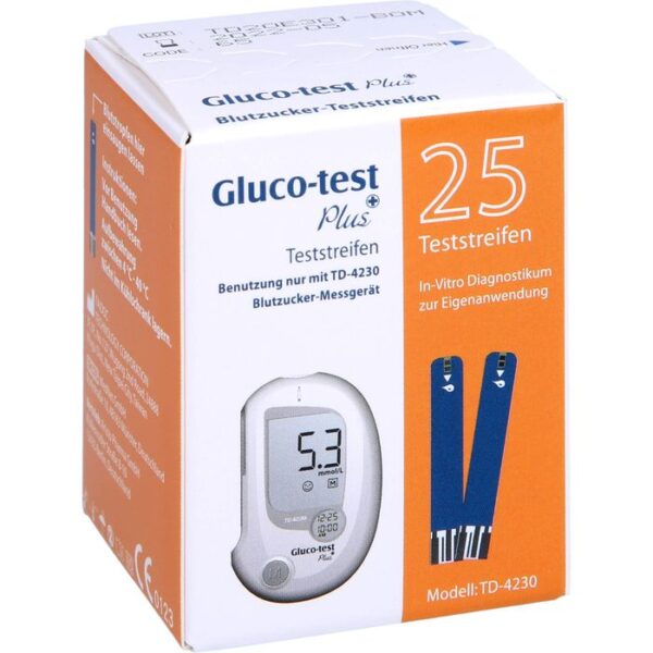 GLUCO TEST Plus Blutzuckerteststreifen 25 St.