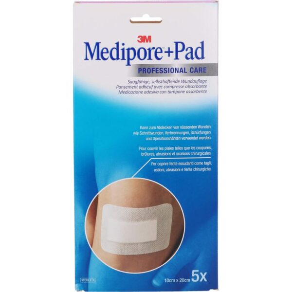 MEDIPORE+Pad 3M 10x20cm 3570NP Pflaster 5 St.