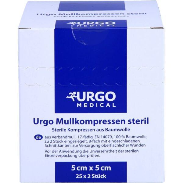 URGO MULLKOMPRESSEN 5x5 cm steril 50 St.