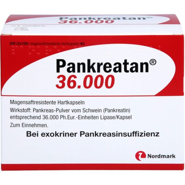 PANKREATAN 36.000 magensaftresistente Hartkapseln 200 St.