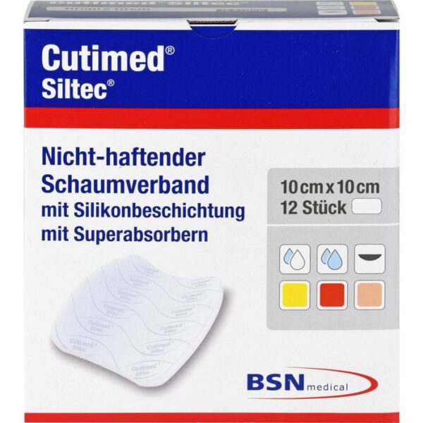 CUTIMED Siltec Schaumverb.10x10 cm nicht haftend 12 St.