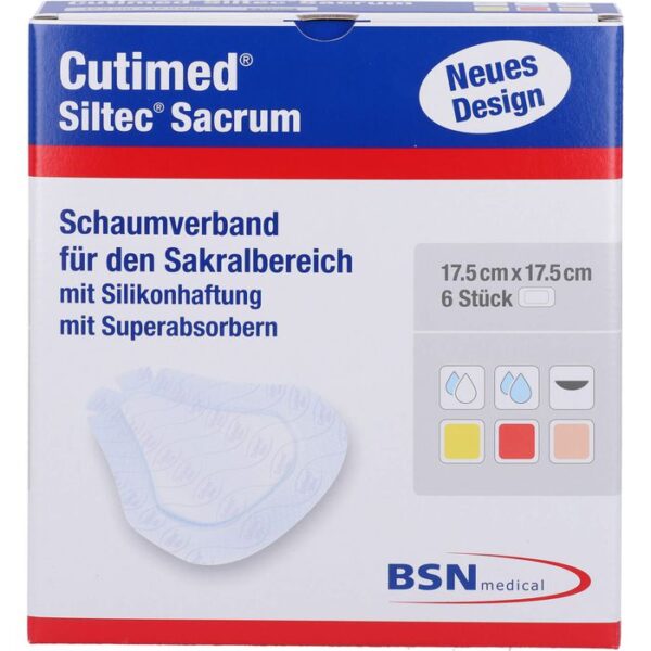 CUTIMED Siltec Sacrum 17,5x17,5 cm Kompressen 6 St.