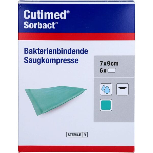 CUTIMED Sorbact Saugkompressen 7x9 cm 6 St.