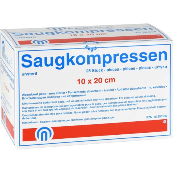 SAUGKOMPRESSEN unsteril 10x20 cm 25 St.