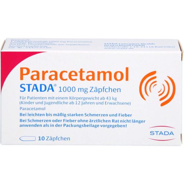 PARACETAMOL STADA 1000 mg Zäpfchen 10 St.