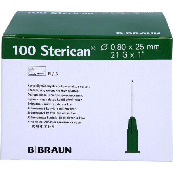 STERICAN Kanülen 21 Gx1 0,8x25 mm 100 St.