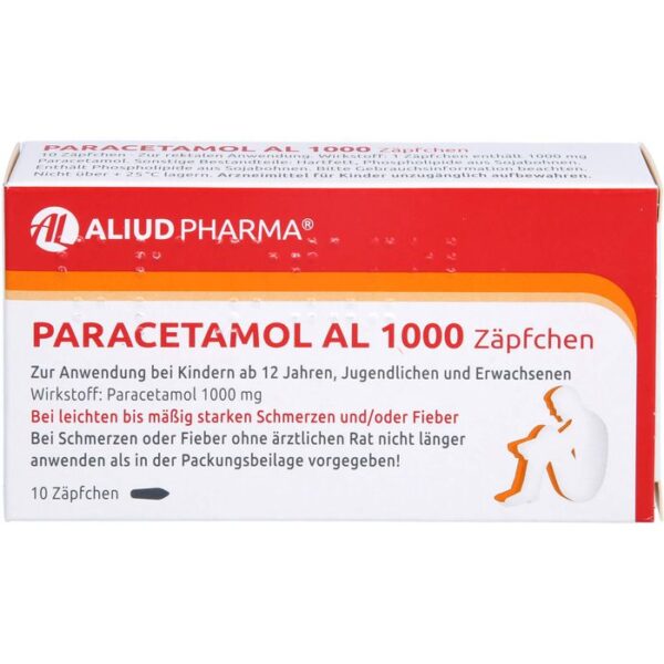 PARACETAMOL AL 1.000 Suppositorien 10 St.