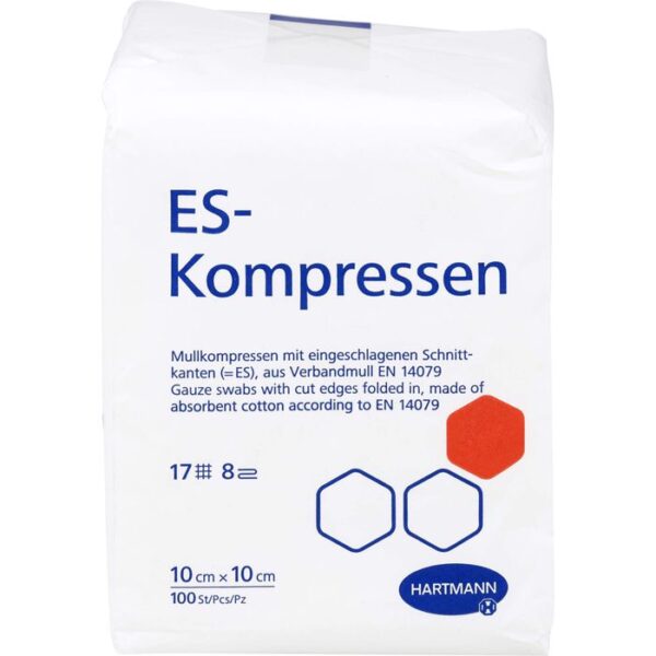 ES-KOMPRESSEN unsteril 10x10 cm 8fach 100 St.