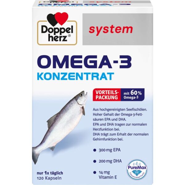 DOPPELHERZ Omega-3 Konzentrat system Kapseln 120 St.