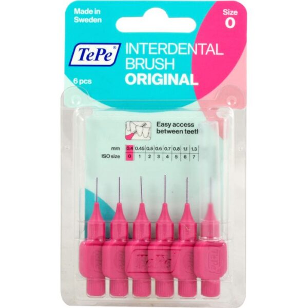 TEPE Interdentalbürste 0,4mm pink 6 St.