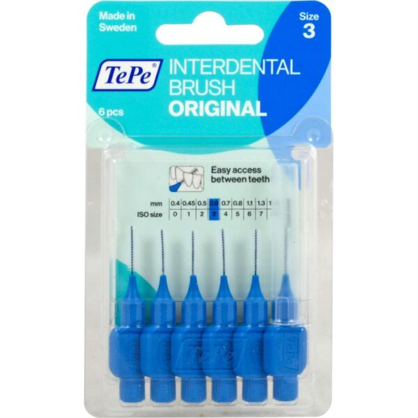 TEPE Interdentalbürste 0,6mm blau 6 St.