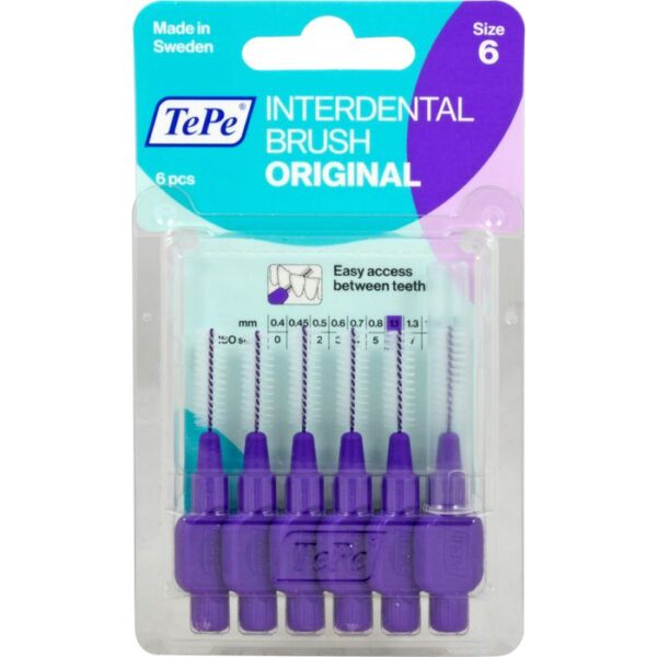 TEPE Interdentalbürste 1,1mm lila 6 St.