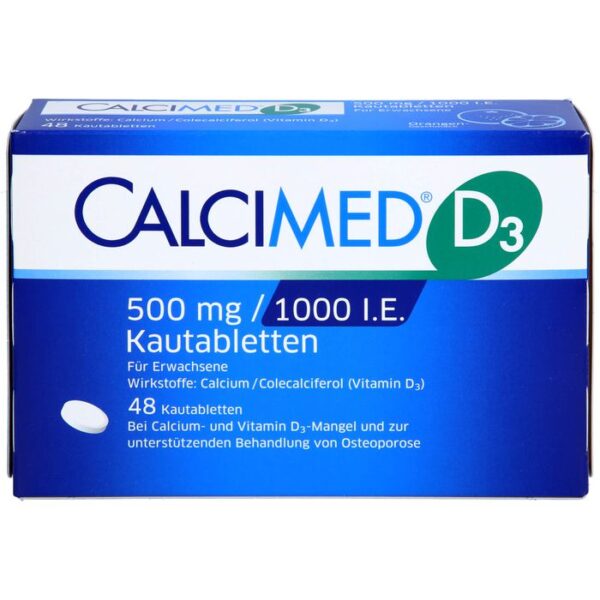 CALCIMED D3 500 mg/1000 I.E. Kautabletten 48 St.