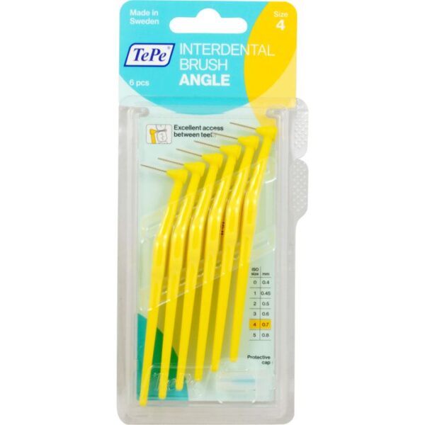 TEPE Angle Interdentalbürste 0,7mm gelb 6 St.