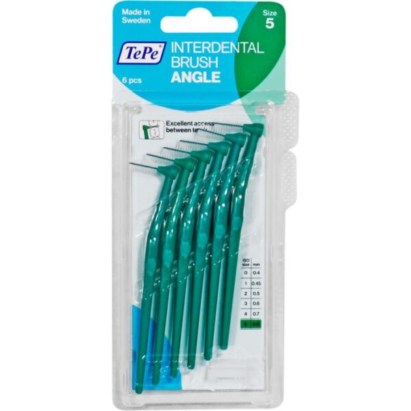 TEPE Angle Interdentalbürste 0,8 mm grün 6 St.