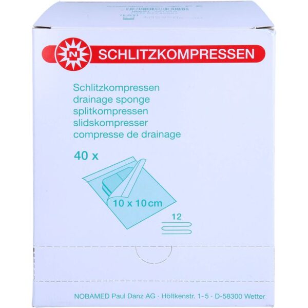 SCHLITZKOMPRESSEN Mull 10x10 cm steril 12fach 80 St.