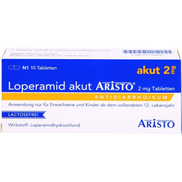 LOPERAMID akut Aristo 2 mg Tabletten 10 St.