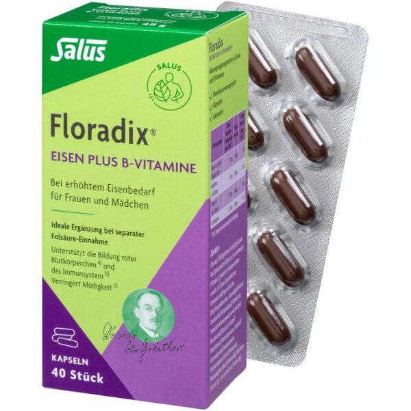 FLORADIX Eisen plus B-Vitamine Kapseln 40 St.