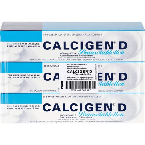 CALCIGEN D 600 mg/400 I.E. Brausetabletten 120 St.