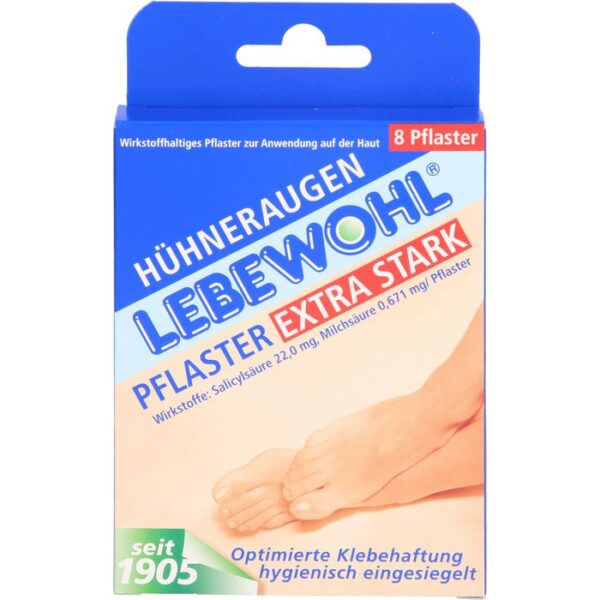 LEBEWOHL Hühneraugen Pflaster extra stark einges. 8 St.