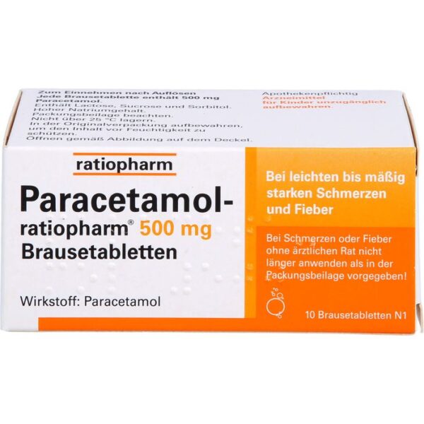 PARACETAMOL-ratiopharm 500 mg Brausetabletten 10 St.