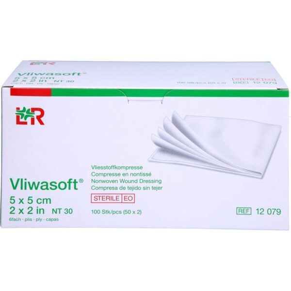 VLIWASOFT Vlieskompressen steril 5x5 cm 6l. 100 St.