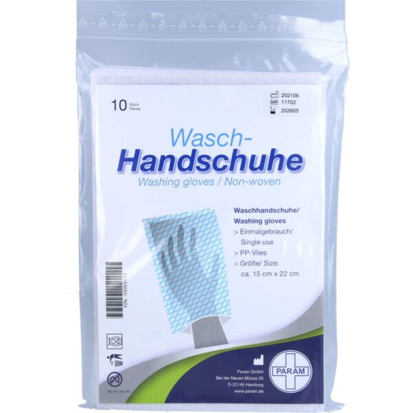 WASCHHANDSCHUHE Einmal Param PP Vlies 10 St.