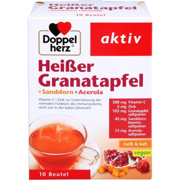 DOPPELHERZ heißer Granatapfel+Sanddorn+Acerola 10 St.