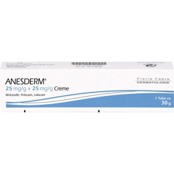 ANESDERM 25 mg/g + 25 mg/g Creme 30 g