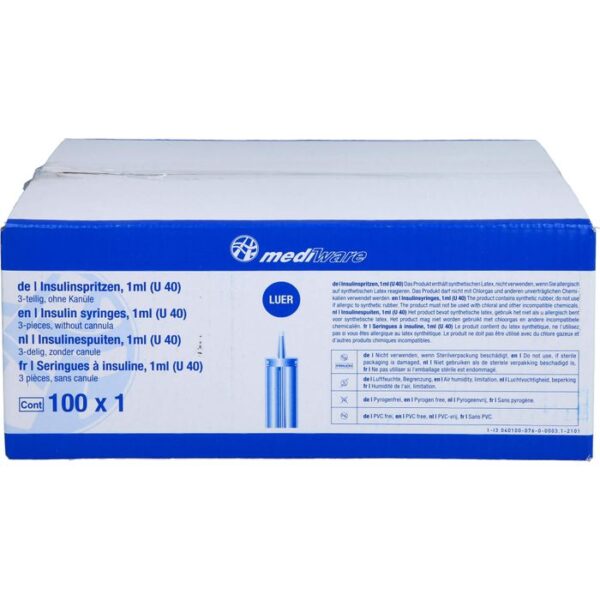 INSULINSPRITZE 1 ml U40 100 St.