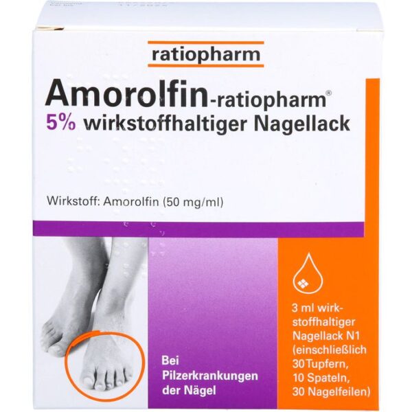 AMOROLFIN-ratiopharm 5% wirkstoffhalt.Nagellack 3 ml