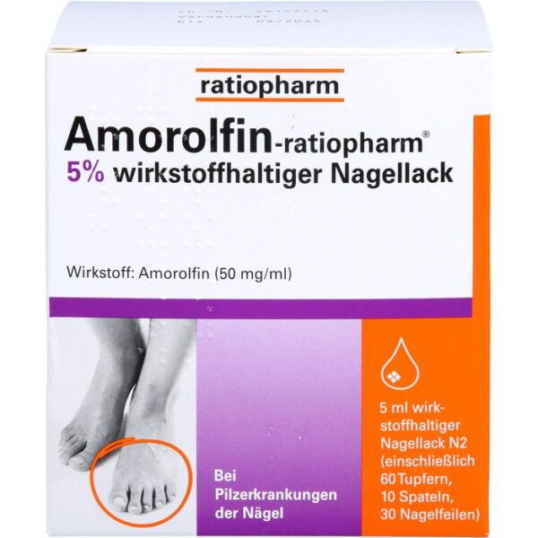 AMOROLFIN-ratiopharm 5% wirkstoffhalt.Nagellack 5 ml